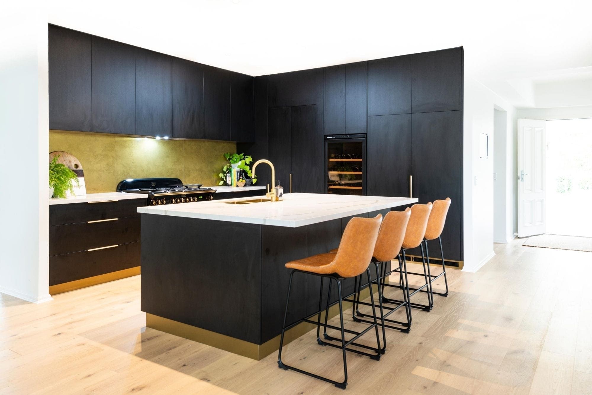 Bold concept with high class finish kitchen with black cabinetry in Bowral