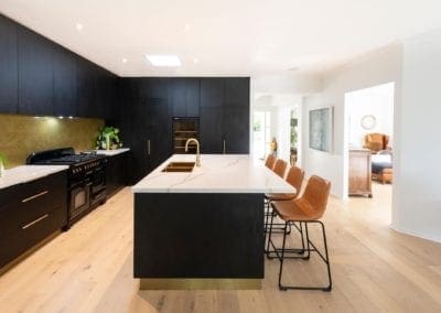 Bold concept with high class finish kitchen with black wall cabinetry in Bowral