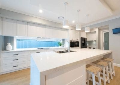 Contemporary Hamptons twist kitchen Harrington Grove