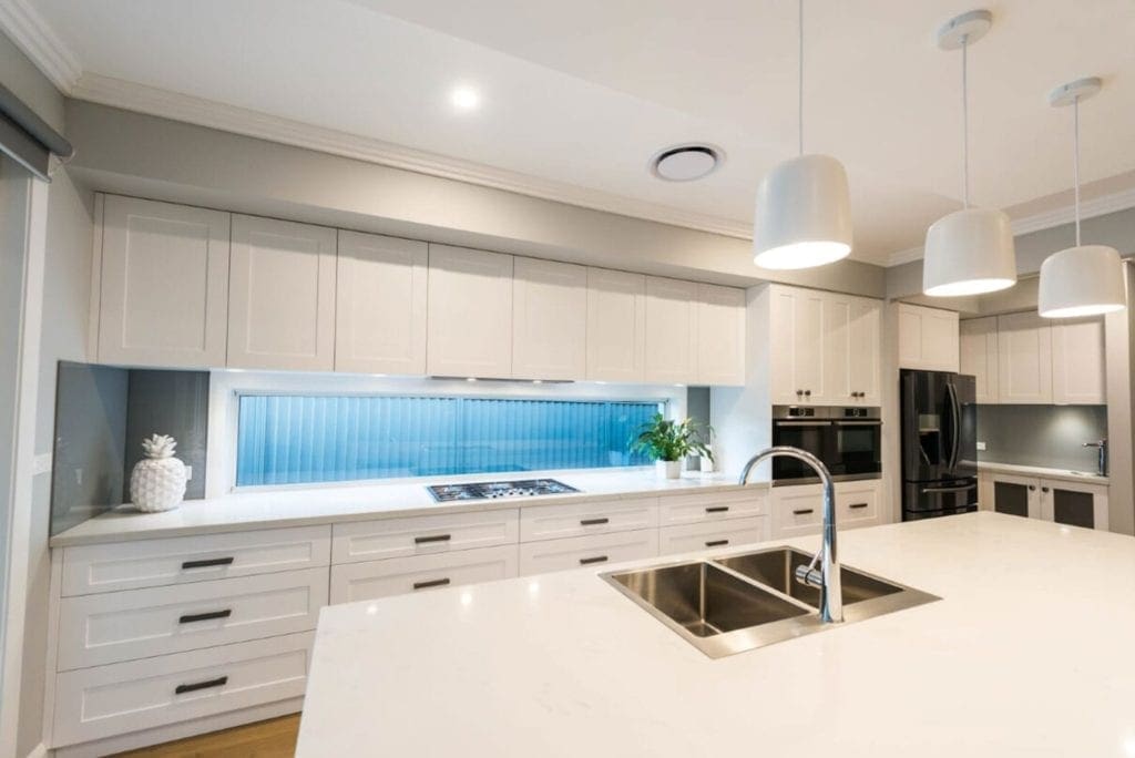 Contemporary Hamptons twist kitchen sink tap Harrington Grove
