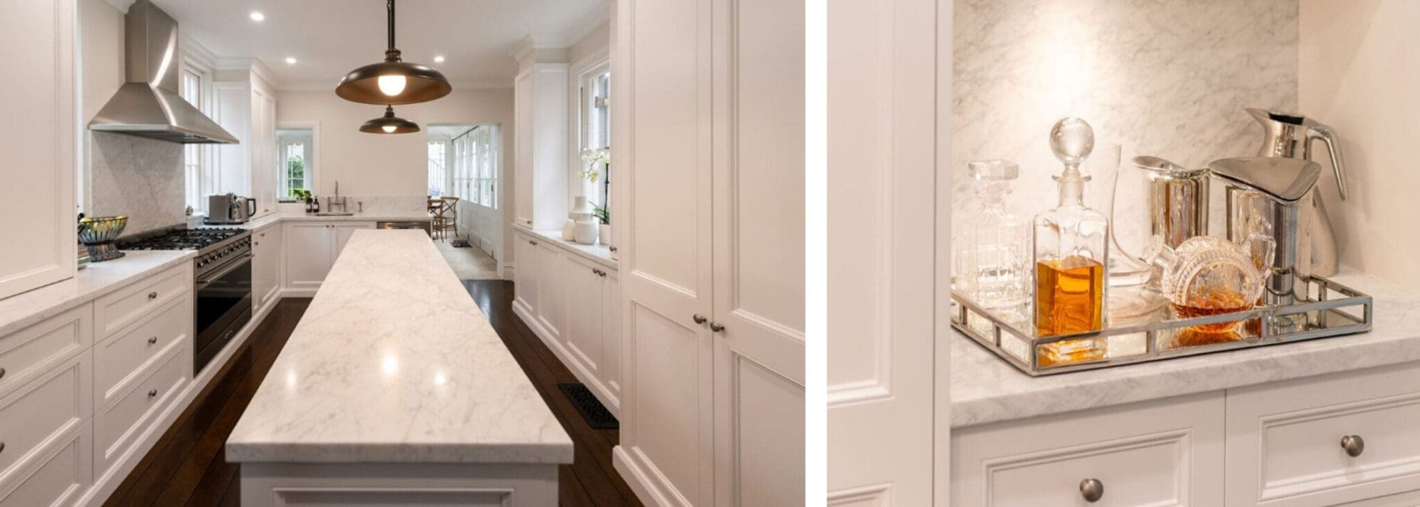 Hamptons kitchen glamour woollahra kitchen island