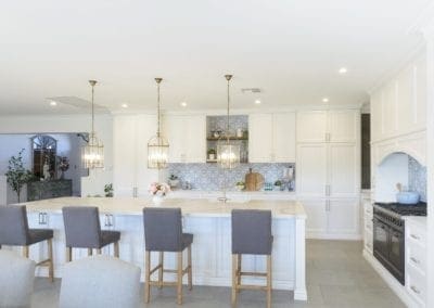 Light antique luxury kitchen Kirkham kitchen pendant lights over kitchen island with bar stools