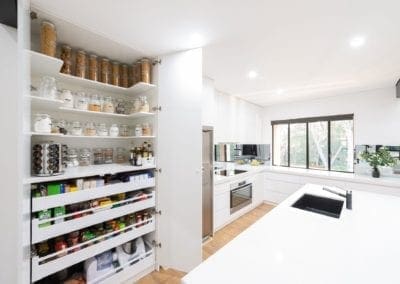 Modern white polyurethane kitchen Oakdale amazing pantry