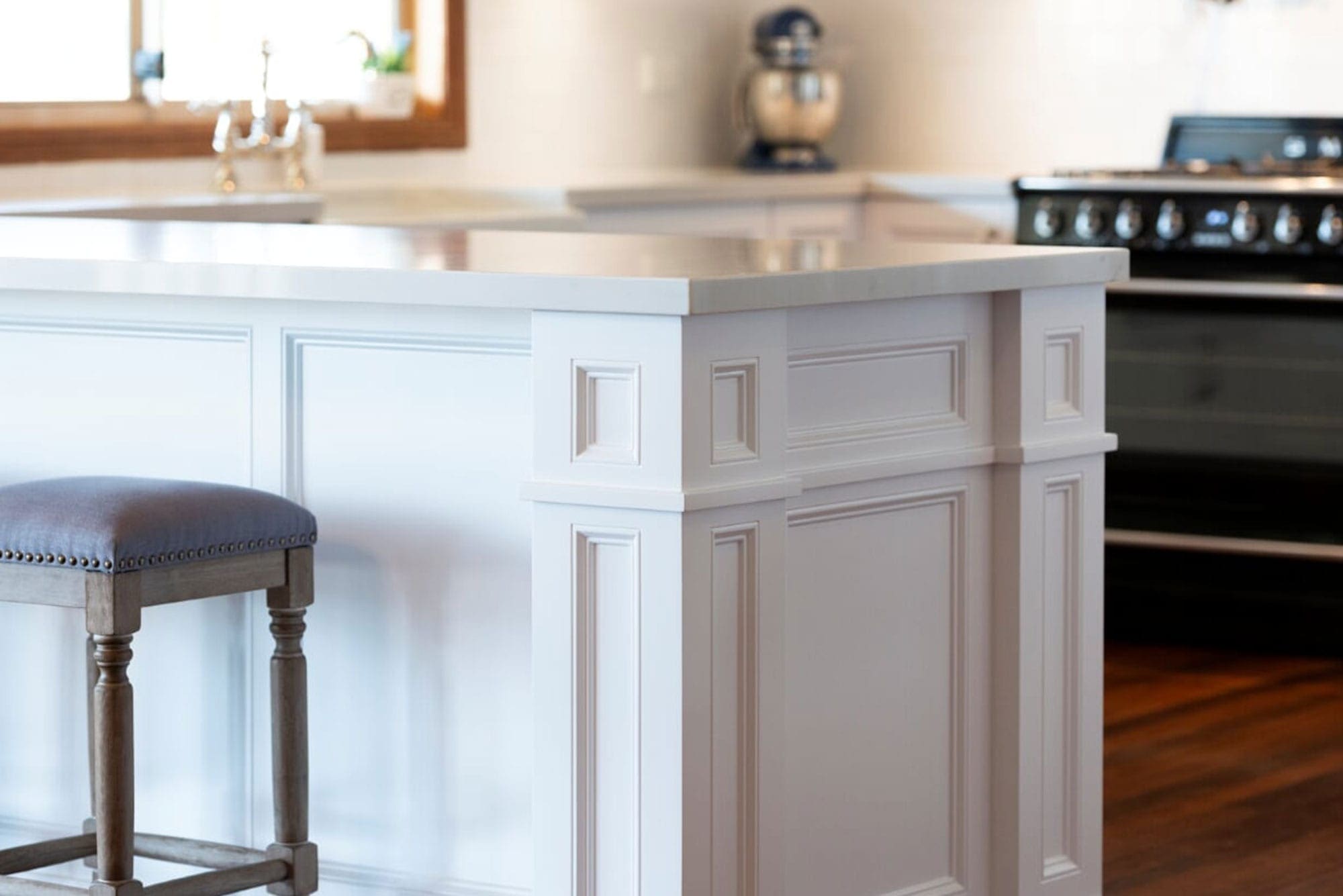 Traditional-French-Provincial-kitchen-island-posts-Razorback