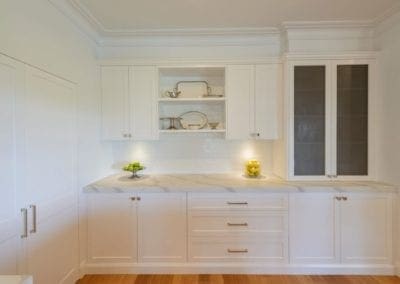 two toned white and grey kitchen orangeville butlers pantry