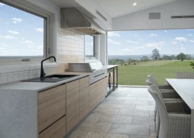 striking dream lifestyle kitchen alfresco kitchen razorback with large window view