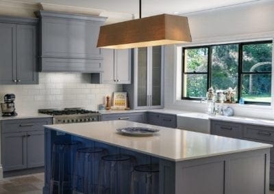 timeless and subtle hamptons kitchen island bench light pendants