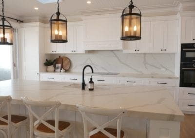 ocean glamour kitchen wombarra wide shot white kitchen