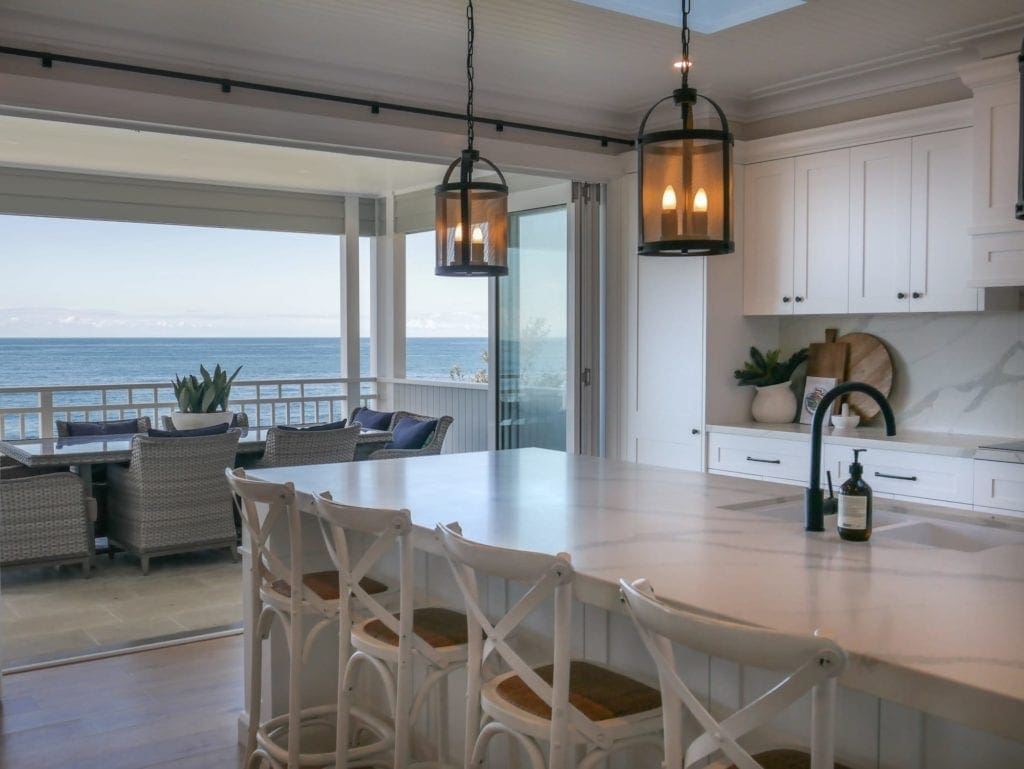 ocean glamour kitchen wombarra ocean view