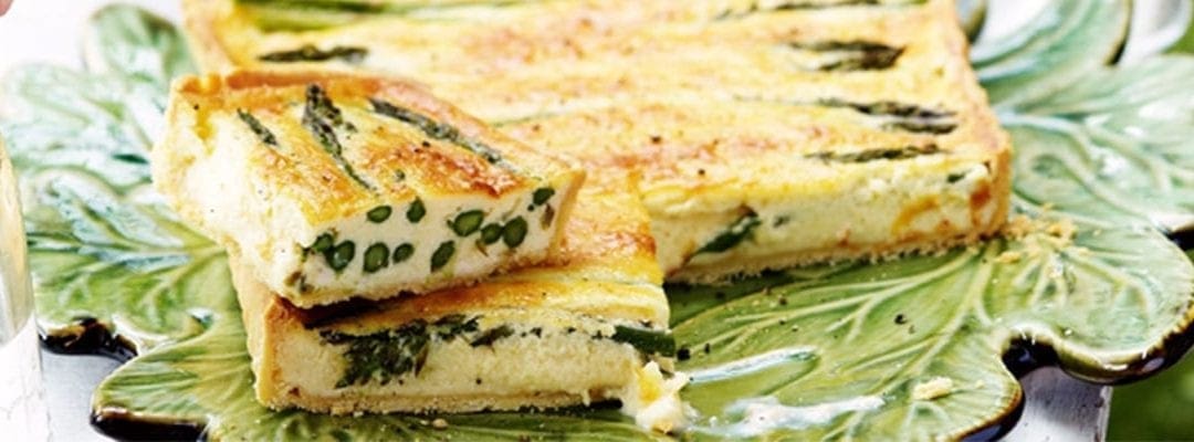 Brie and Asparagus Tart with Parmesan Pastry