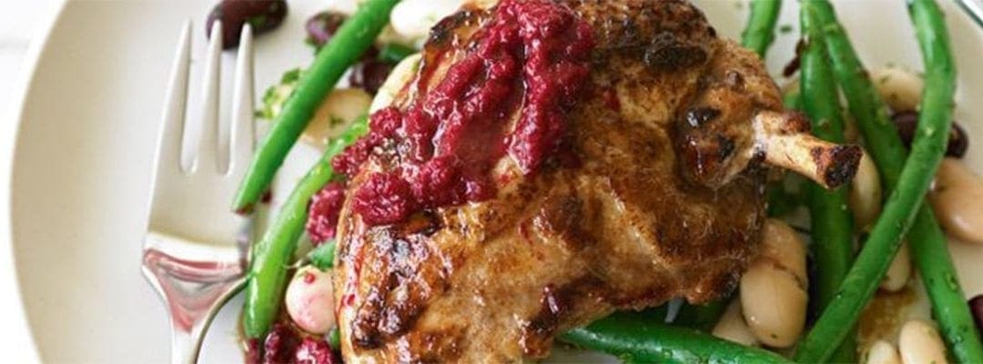 Cinnamon Chicken with Bean Salad