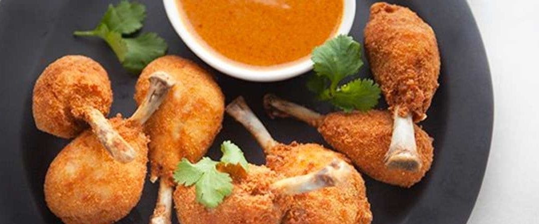 Crispy Fried Chicken Drumsticks with Penang Dipping Sauce