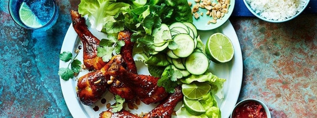 Hayden Quinn’s Sticky Chicken Drumsticks with Coconut Rice