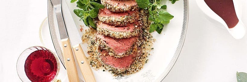 Mustard and Herb Crusted Beef