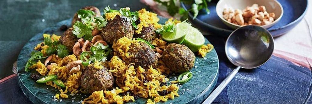 Lamb Meatball Biriyani