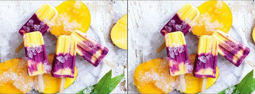 Mango and Blackberry Yoghurt Ice Blocks