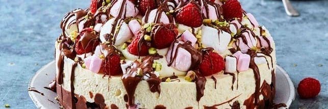 No Bake Rocky Road Cheesecake