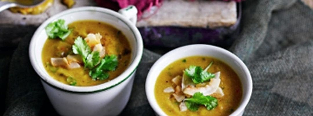 Red Lentil, Sweet Potato & Coconut Soup