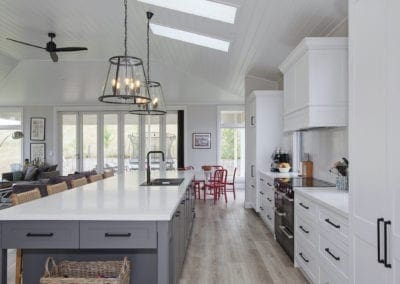 Stylish country hamptons style kitchen in moss vale stainless steel rangehood and appliances