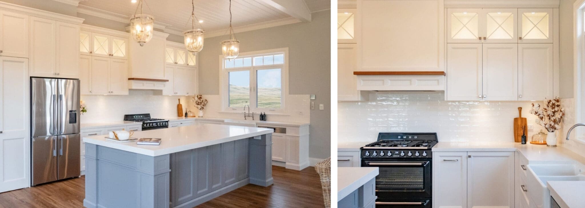 breathtaking two toned kitchen exteter wide show with. greenery view our the window