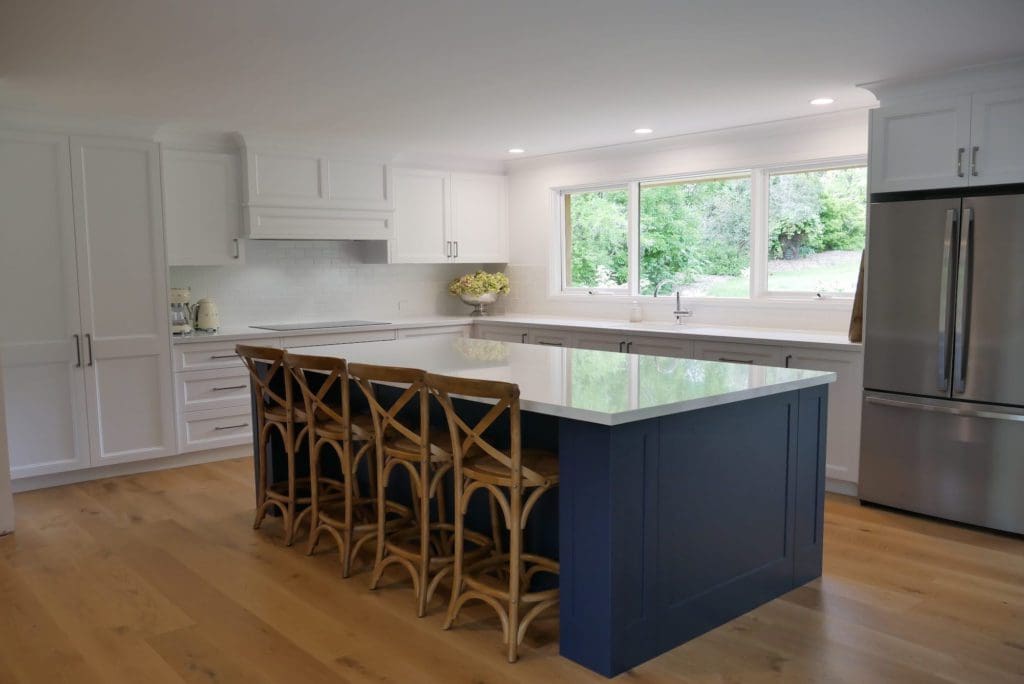 tranquil two toned family kitchen bowral wide shot