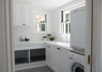 Travers stylish tranquil kitchen Manchester Square laundry