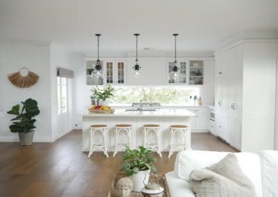 boho chic kitchen Ellis Lane open plan kitchen wide view