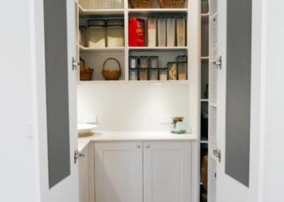 muted white and grey hamptons kitchen colo vale butlers pantry