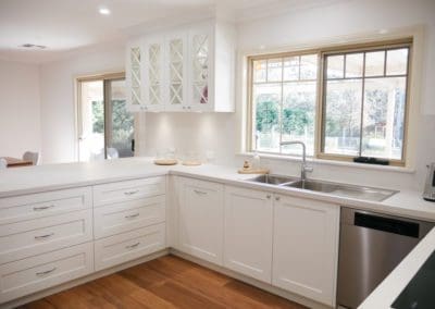 muted white and grey hamptons kitchen colo vale kitchen drawers