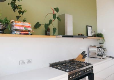 contemporary fresh modern kitchen mittagong green wall with plant decorations