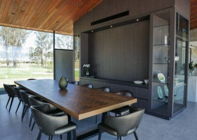 Spectacular and impressive kitchen cobbity impressive custom black cabinetry in the lounge room with glass cabinet