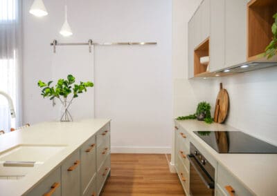 stunning kitchen in a shaded pale green
