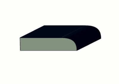 benchtop edge profile half bull nose design