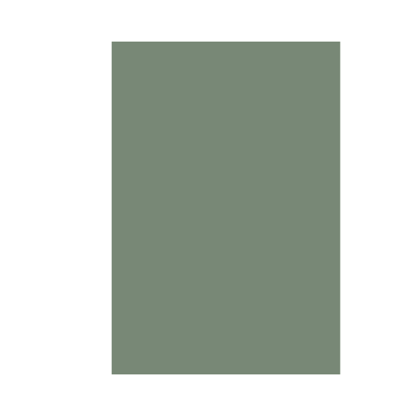 Sage green flat door panel with smooth surface and clean modern profile.