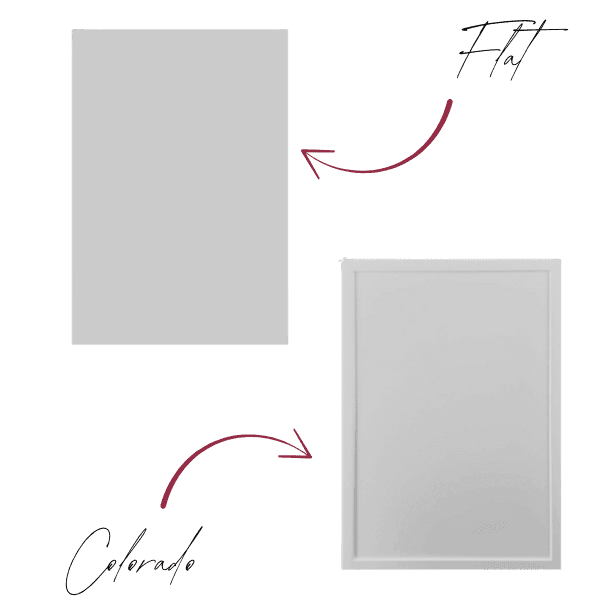 display of white kitchen door profiles colorado and flat door