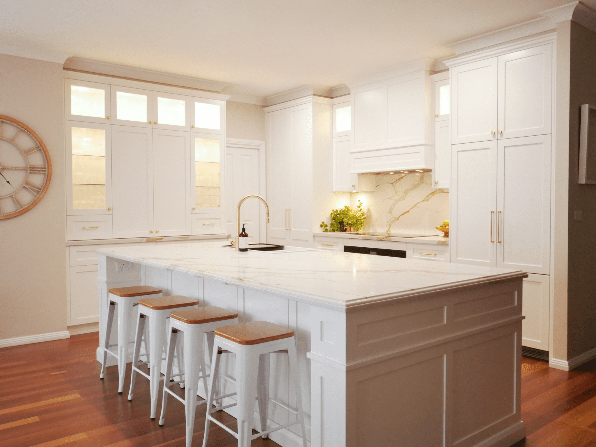 after kitchen remodel white classic shaker kitchen
