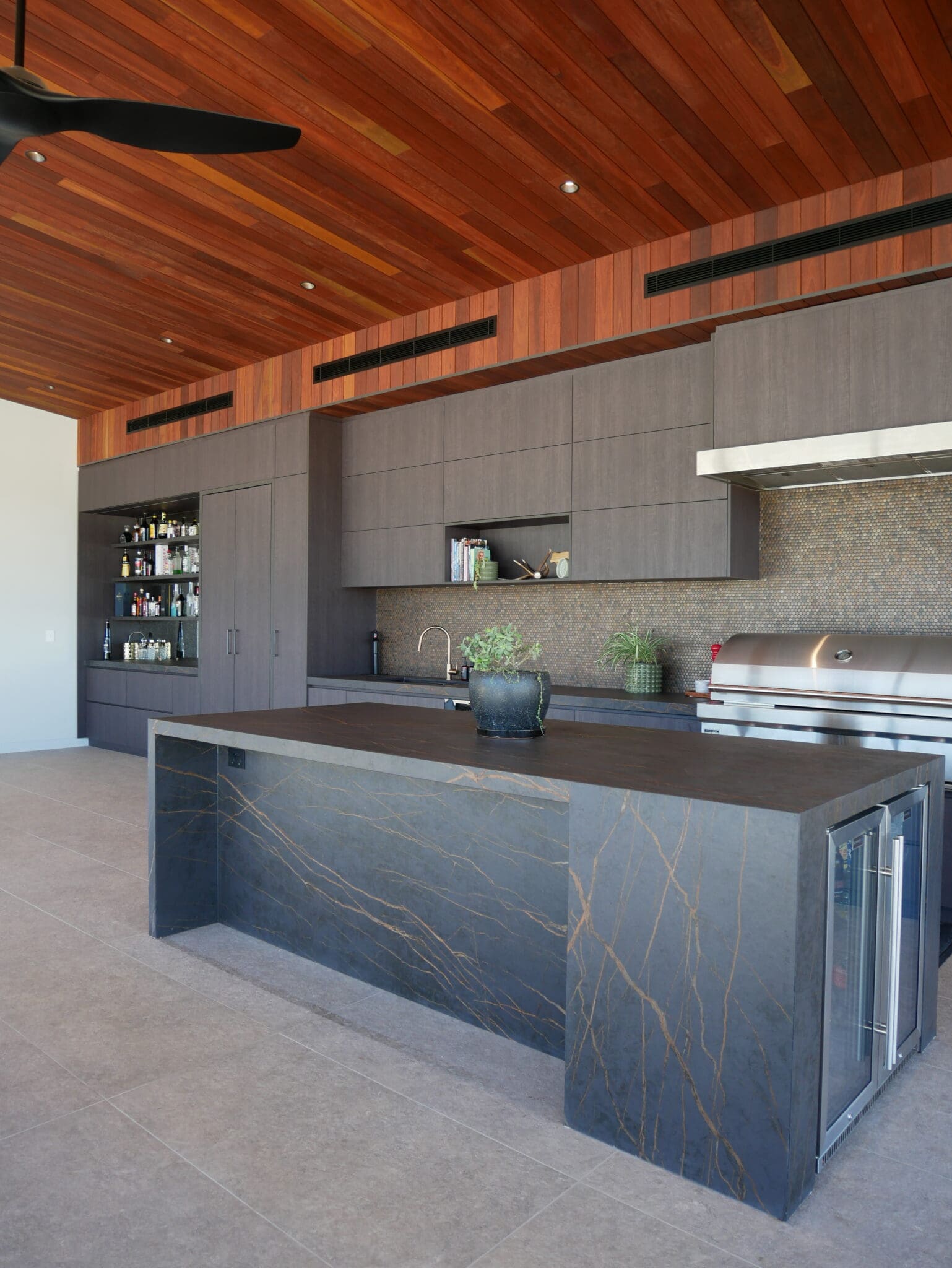 Designer Kitchen outdoor black kitchen